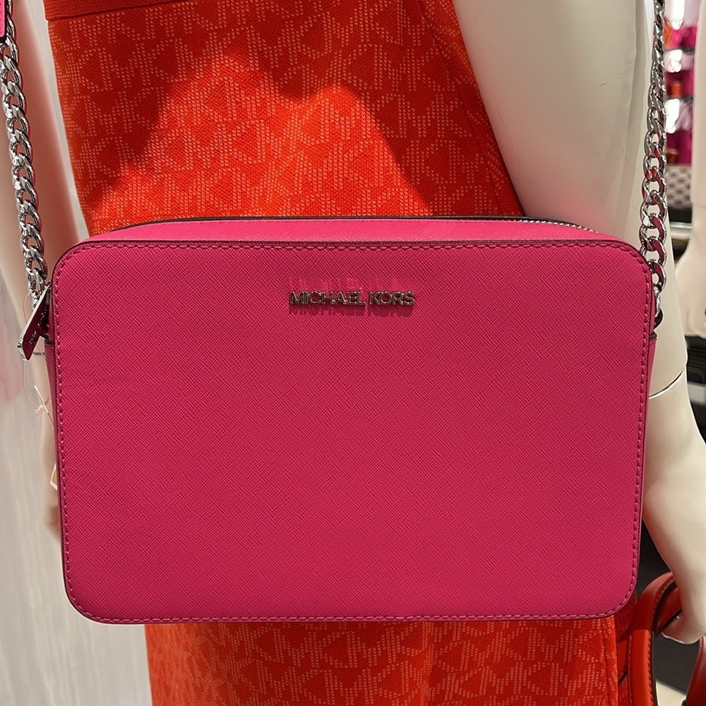 Michael Kors Jet Set Large Saffiano Leather EW Crossbody Bag 
Dragonfrui NWT - Picture 5 of 16